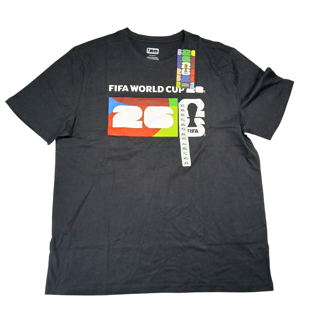 FIFA World Cup 26 Host City T-Shirt Mens XL Black Canada Mexico USA Outerstuff